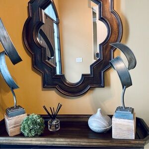 Curtis Jere Artisan House metal ribbon swirl sculpture Set